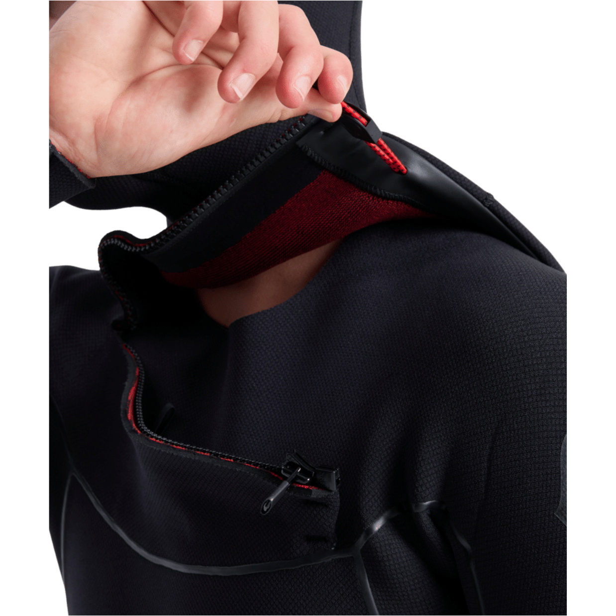 2025 Quiksilver Männer Marathon Sessions 5/4/3mm Brustreißverschluss Mit Kapuze Neoprenanzug 25AW203501 - Black
